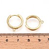 Brass Micro Pave Cubic Zirconia Hoop Earring Finding KK-N261-48G-3