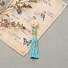 Polyester Tassel Big Pendants PALLOY-JF00473-02-2