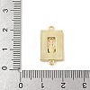 Brass Pave Natural White Shell Religion Connector Charms KK-S522-04A-G-3