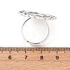 Vintage Adjustable Iron Flower Finger Ring Components Alloy Cabochon Bezel Settings PALLOY-O036-19AS-4