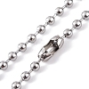 Non-Tarnish 304 Stainless Steel Ball Chain Necklaces for Women NJEW-G135-01D-P-2