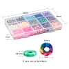 15 Colors Handmade Polymer Clay Beads Strands CLAY-YW0001-45-3
