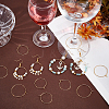 SOFPLATE 160Pcs 4 Style Brass Wine Glass Charm Rings KK-SP0001-33G-4