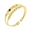 Rack Plating Brass Bangles Double Layer Cuff Bangles for Women BJEW-B106-08G-1