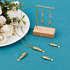 6Pcs 3 Styles Brass Micro Pave Orange Cubic Zirconia Pendants FIND-HS0002-09-5