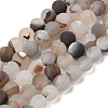 Natural Dendritic Agate Beads Strands G-A248-A04-01-2