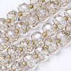 Electroplate Glass Beads Strands EGLA-Q079-04-1