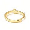 Clear Cubic Zirconia Initial Letter Adjustable Ring RJEW-C052-01G-J-3