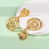 304 Stainless Steel Vortex Spiral Dangle Stud Earrings EJEW-L304-01G-3