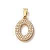 304 Stainless Steel Micro Pave Clear Cubic Zirconia Pendants CU-CBA703A-05G-O-1