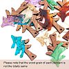 DIY Walnut Wooden Dangle Earring Making Kits DIY-OC0006-64-4