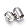 304 Stainless Steel Magnetic Clasps with Glue-in Ends STAS-E113-28P-2