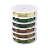 6 Rolls 6 Colors Round Copper Wire Set for Jewelry Making CWIR-NH0001-03A-0.4mm-1