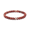 3Pcs 3 Style Natural & Synthetic Mixed Stone Round Beaded Stretch Bracelets Set BJEW-JB08586-10