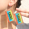 Opaque Acrylic Tape Dangle Earrings FS-WG620E7-03-2