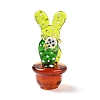 Glass Cactus Display Decorations DJEW-B004-07-1