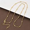 2MM Brass Column Satellite Chain Necklaces for Women NJEW-B148-03G-2