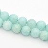 Dyed Faceted Round Natural White Jade Beads Strands G-E302-095-8mm-1-3