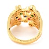 Brass Micro Pave Cubic Zirconia Finger Rings RJEW-F116-09B-G-2