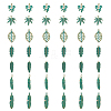 SUPERFINDINGS Zinc Alloy Leaf Pendants FIND-FH0008-40-1