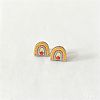 Back to School Printed Wood Stud Earrings for Women WGA6698-02-1