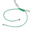 Natural Fluorite &  Electroplate Non-magnetic Synthetic HematiteRound Bead Braided Beaded Bracelets for Women BJEW-JB13434-02-4