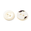 Natural Shell Flat Round Buttons with Carved Rim Recessed Center SH-CBA18B6-02A-01-2