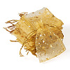 30Pcs Gold Stamping Moon Star Organza Drawstring Gift Bags ABAG-TA0002-21C-3