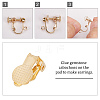 SUNNYCLUE 12Pcs 6 Style Brass Clip-on Earring Findings DIY-SC0021-28-4