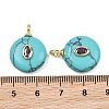 Synthetic Turquoise Pendants KK-B157-42G-09-3