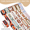 WADORN 12 Yards 6 Colors Flat Embroidery Rhombus Polyester Ribbons OCOR-WR0001-14-2