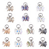 28Pcs 7 Colors Electroplate Glass Charms PALLOY-TAC0233-2