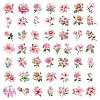 50Pcs Flower PVC Waterproof Stickers STIC-D300-06-4