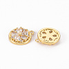 Brass Micro Pave Clear Cubic Zirconia Charms LS-X-ZIRC-S068-044-NF-2