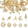 10 Styles Alloy Crystal Rhinestone Pendants FIND-YW0005-21-1