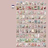 100 Pcs 6 Styles Vintage Tearable Sealing Stickers DIY-Z039-01E-1