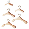 AHADERMAKER 15Pcs 5 Styles Pinewood Doll Clothes Hangers DOLL-GA0001-04-1