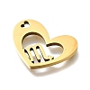 201 Stainless Steel Pendants STAS-A116-01G-08-2