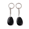 Natural Gemstone Teardrop with Spiral Pendant Keychain KEYC-A031-02P-2