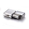 Tarnish Resistant 304 Stainless Steel Magnetic Clasps with Glue-in Ends STAS-E440-49P-3