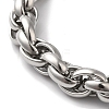 Non-Tarnish 201 Stainless Steel Rope Chain Bracelets for Women Men BJEW-H612-01P-2