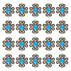 Tibetan Style Alloy with Resin Imitation Turquoise Connector Charms FIND-TAC0035-47AS-05-1