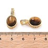 Brass Tiger Eye Pendants KK-B129-10G-3