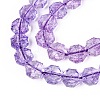 Transparent Crackle Glass Beads Strands GLAA-Q108-03A-06-3