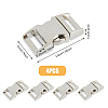 SUPERFINDINGS 4Pcs Alloy Side Release Buckles FIND-FH0008-70-2