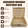 Rectangle Wooden Memory Keepsake Boxes with Lids CON-WH0101-004-4