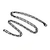 Brass Coated Iron Curb Chain Necklace Making MAK-T006-04A-2