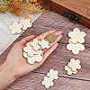 4 Bags 4 Style Natural Wooden Cabochon WOOD-CA0001-22-2