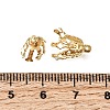 Flower Brass Bead Cap Bails KK-CBA1A60-23B-G-3