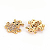 Brass Micro Pave Clear Cubic Zirconia Charms KK-S360-128-NF-2